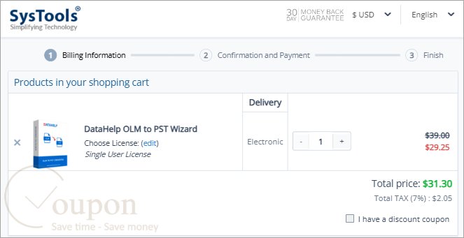 Datahelp Olm To Pst Wizard Coupon Code