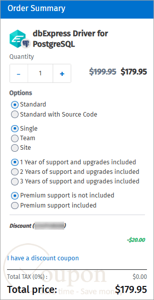 Dbexpress Driver For Postgresql Coupon Code
