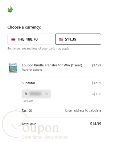 Epubor Kindle Transfer Coupon Code