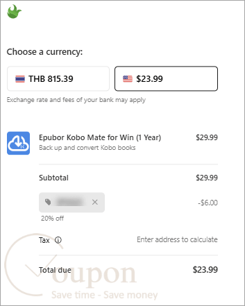 Epubor Kobo Mate Coupon Code