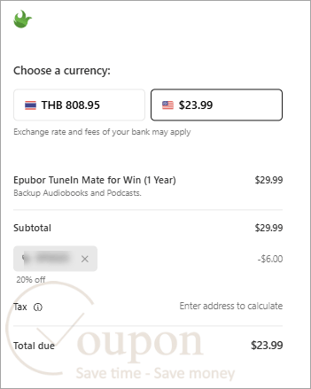 Epubor Tunein Mate Coupon Code