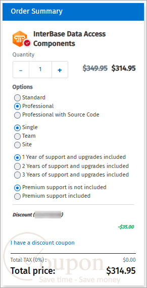 Interbase Data Access Components Coupon Code