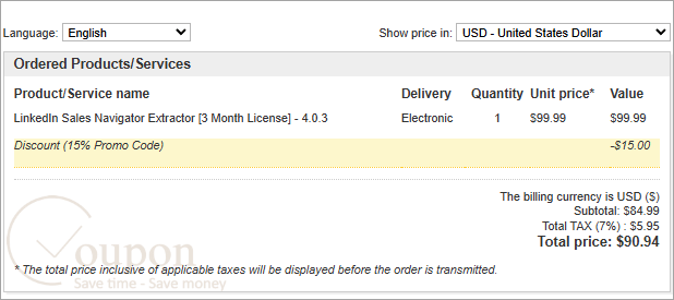 Linkedin Sales Navigator Extractor Coupon Code