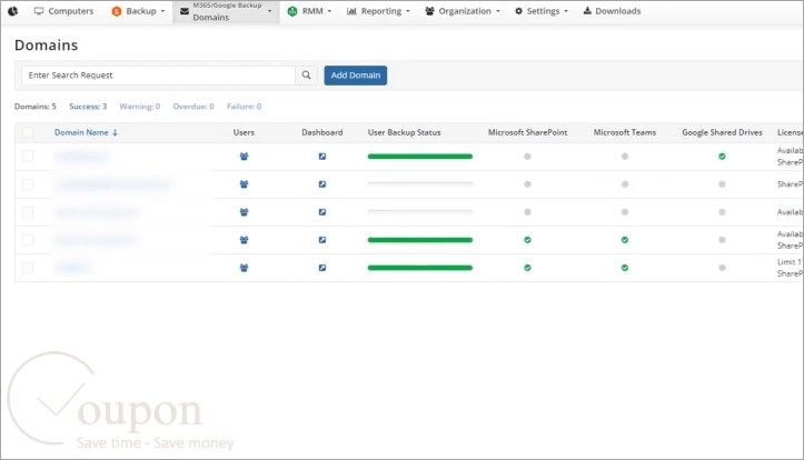 Msp360 Backup For M365 Google Screenshot