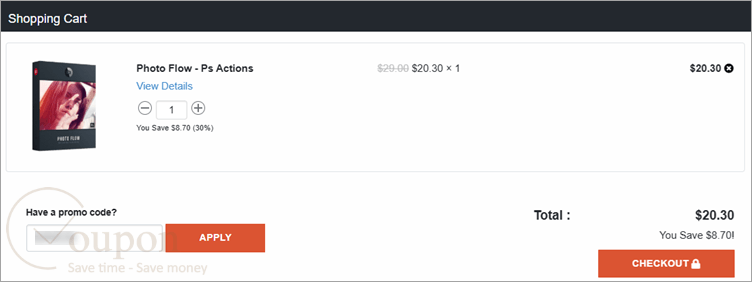 Photoshop Actions Photo Flow Coupon Code