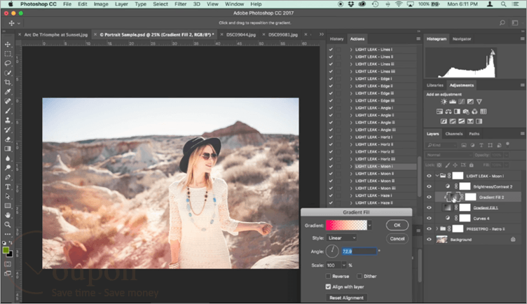 Photoshop Actions Photo Flow Screenshot