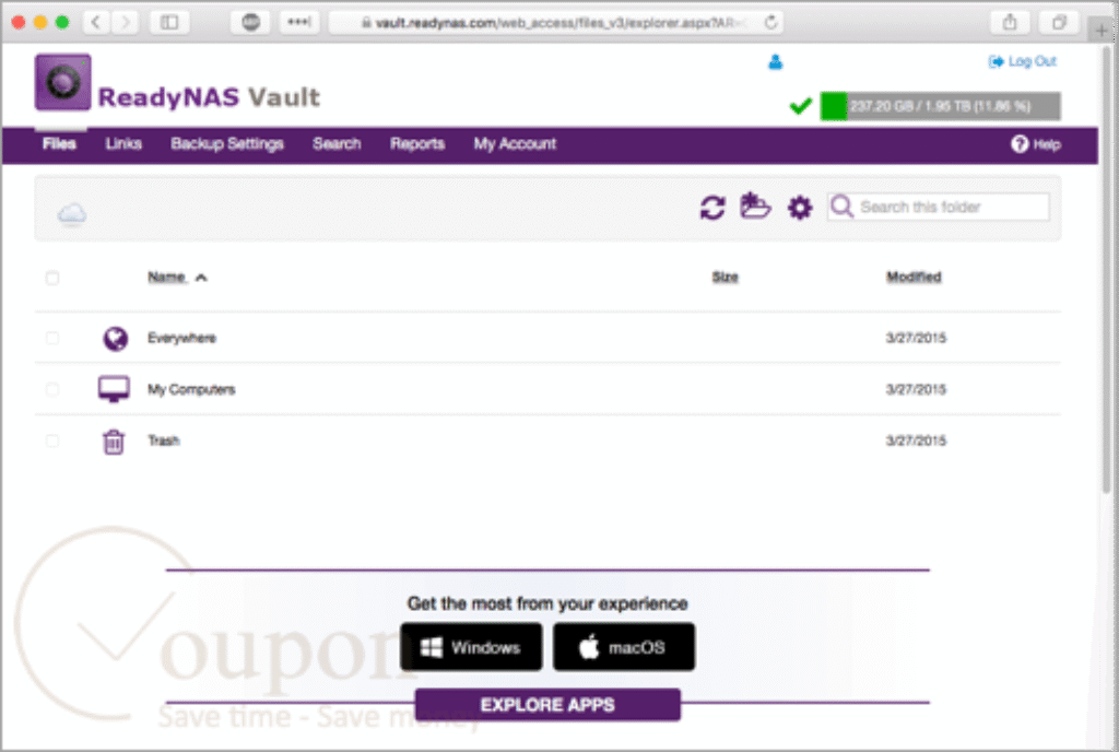 Readynas Screenshot