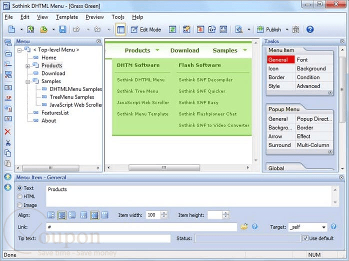 Sothink Dhtml Menu Screeenshot