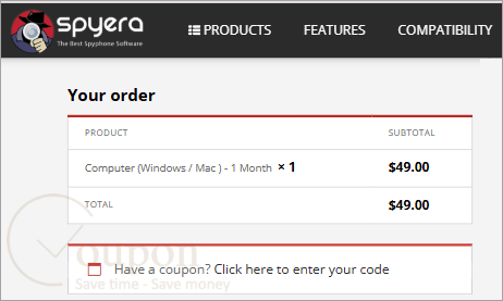 Spyera For Computer Coupon Code