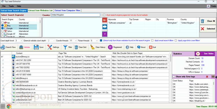 Top Lead Extractor Screenshot