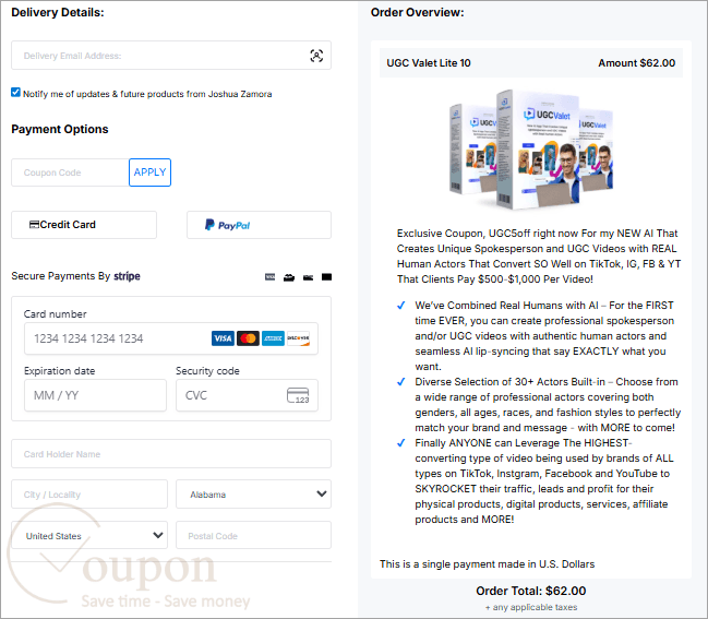 Ugc Valet Coupon Code