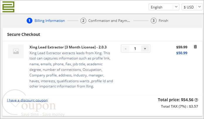 Xing Lead Extractor Coupon Code