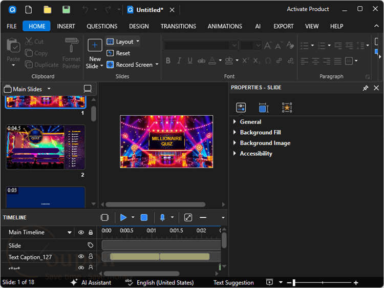 Activepresenter Screenshot