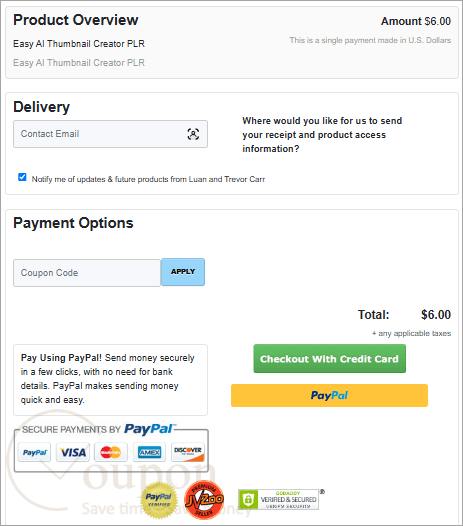 Easy Ai Thumbnail Creator Plr Coupon Code