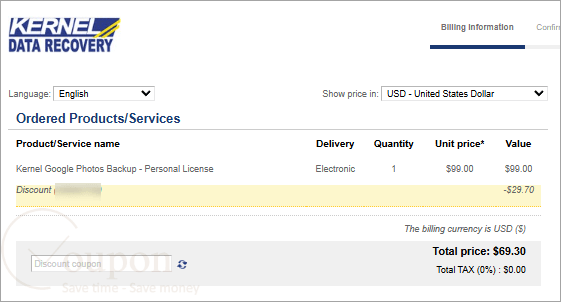 Kernel Google Photos Backup Coupon Code