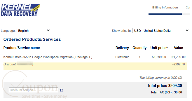53% Off Kernel Office 365 to Google Workspace Migration Coupon Jun 2026