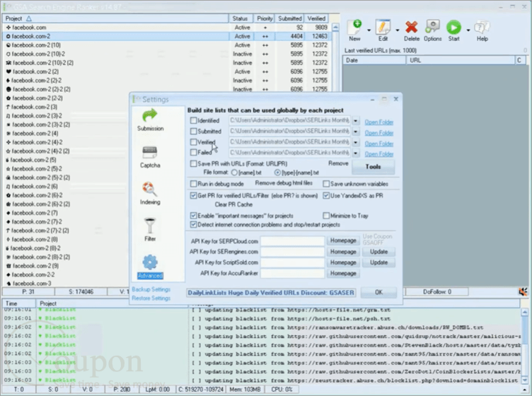 Ser Links Screenshot