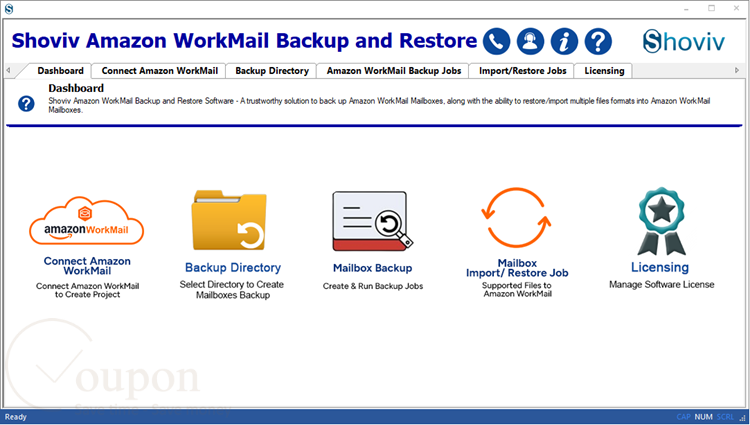 Shoviv Amazon Workmail Backup And Restore Screenshot