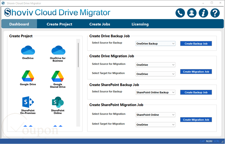 Shoviv Google Shared Drive Migration Screenshot