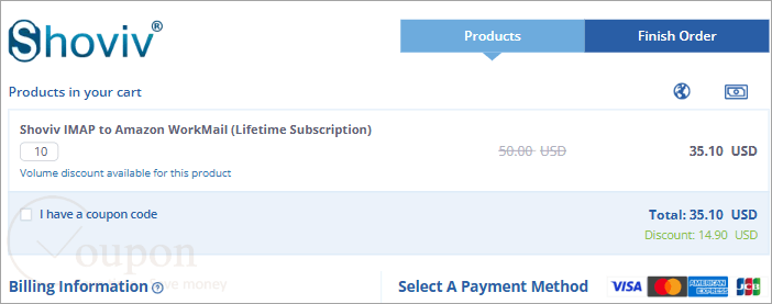 Shoviv Imap To Amazon Workmail Coupon Code