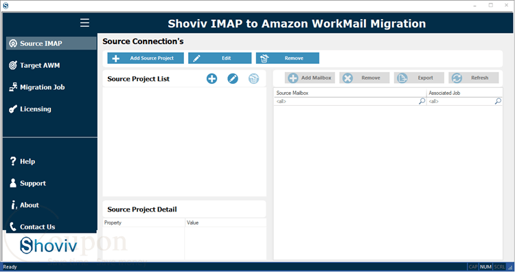 Shoviv Imap To Amazon Workmail Screenshot