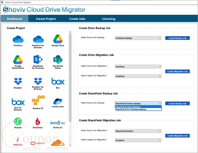 Shoviv Sharepoint Backup Screenshot