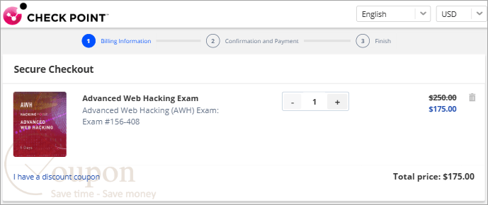 Check Point Advanced Web Hacking Coupon Code