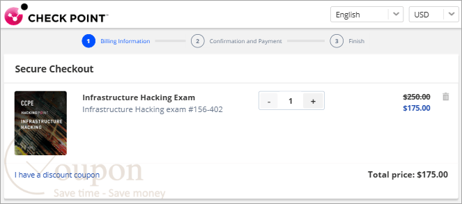 Check Point Infrastructure Hacking Coupon Code
