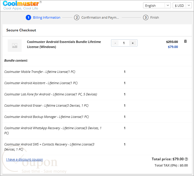 Coolmuster Android Essentials Bundle Coupon Code
