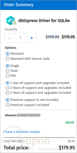 Dbexpress Driver For Sqlite Coupon Code
