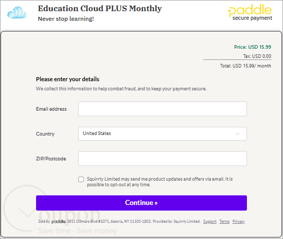 Education Cloud Coupon Code