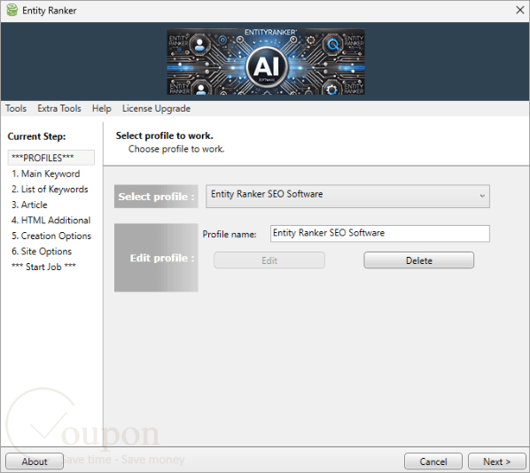 Entity Ranker Screenshot