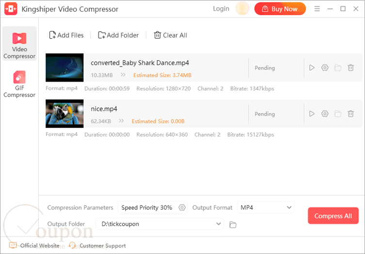 Kingshiper Video Compressor Screenshot