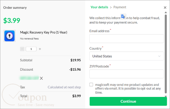 Magic Recovery Key Coupon Code