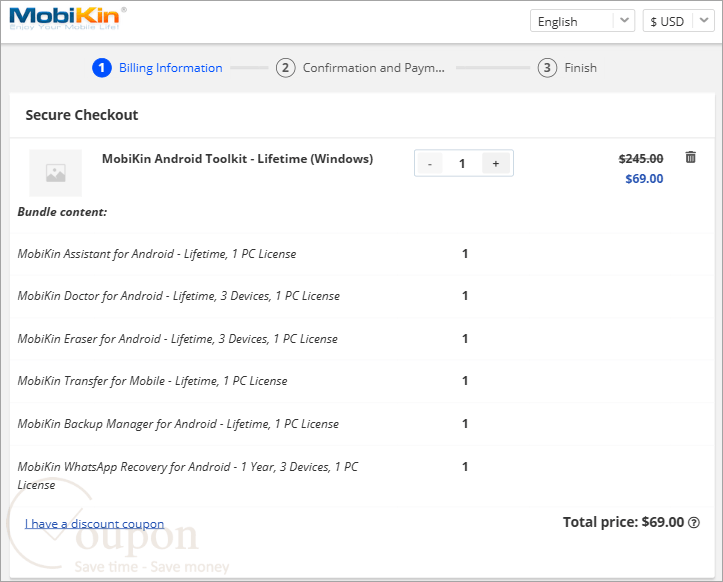 Mobikin Android Toolkit Coupon Code