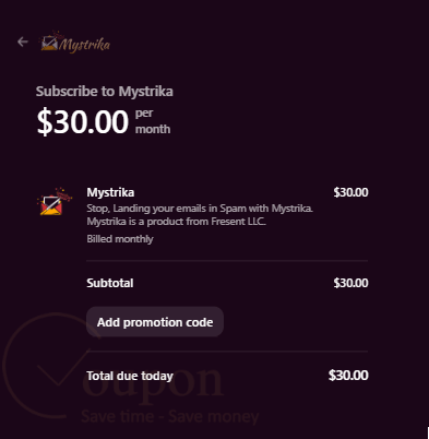 Mystrika Coupon Code