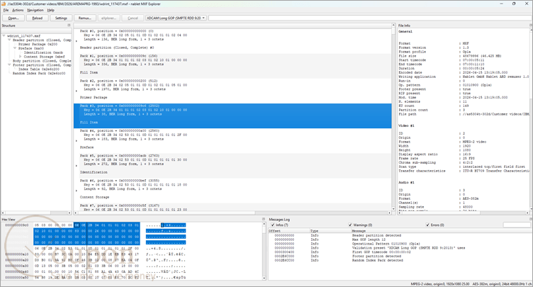 Nablet Mxf Explorer Screenshot