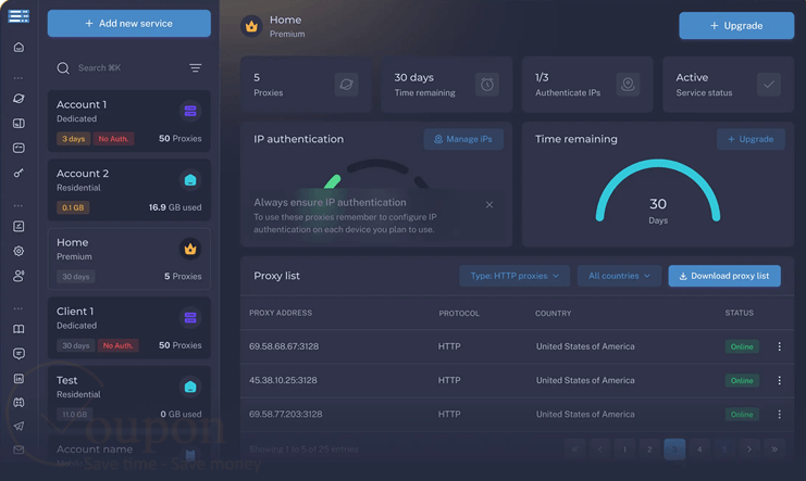 Proxyscrape Screenshot