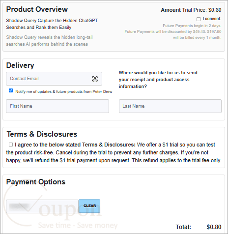Shadow Query Coupon Code