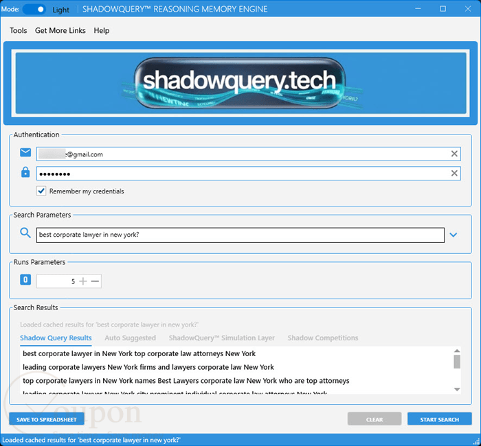 Shadow Query Screenshot