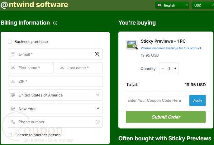 Sticky Previews Coupon Code