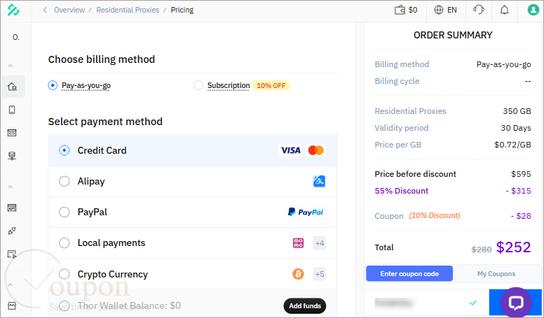 Thordata Coupon Codes
