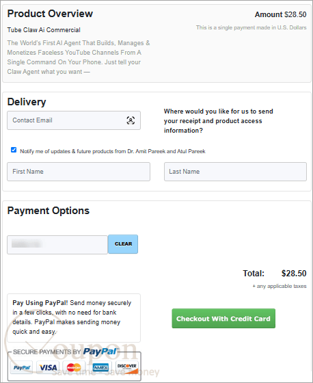 Tube Claw Ai Coupon Code