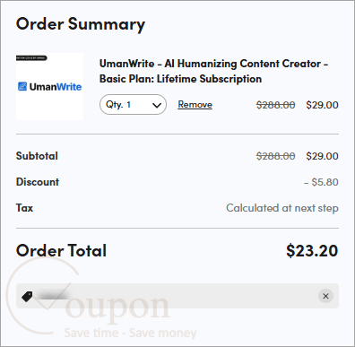 Umanwrite Coupon Code