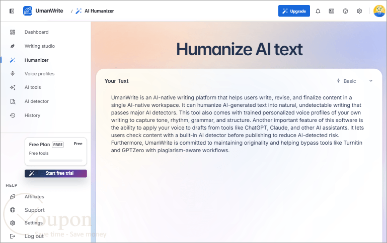 Umanwrite Screenshot