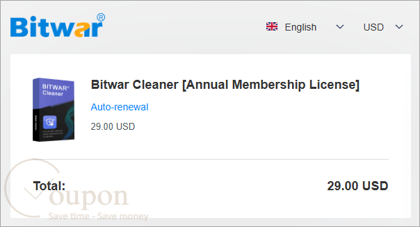 Bitwar Cleaner Coupon Code