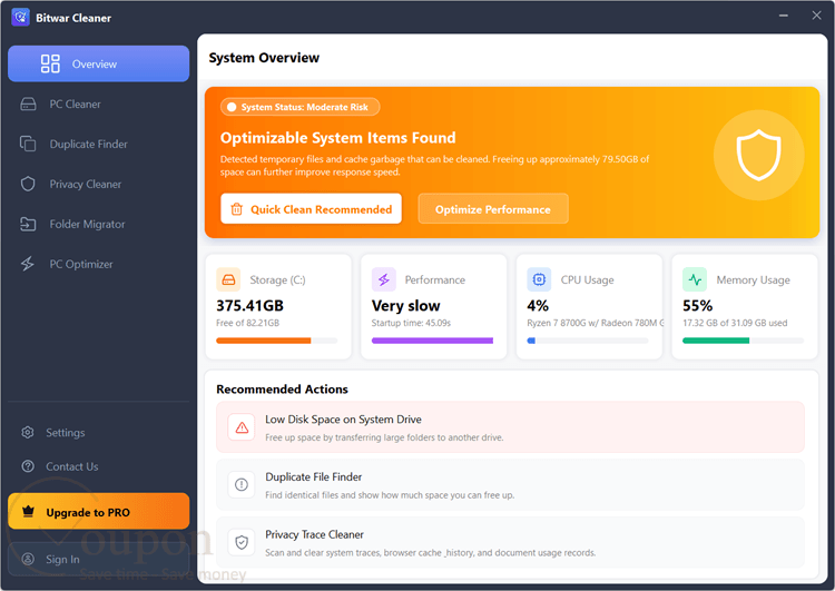 Bitwar Cleaner Screenshot