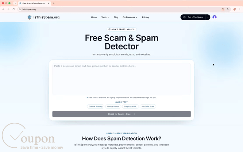 Isthisspam Screenshot