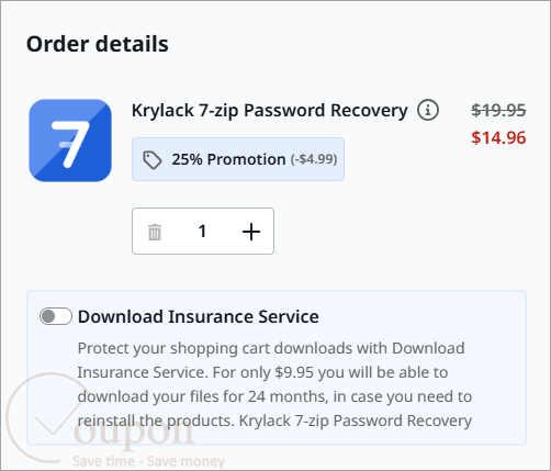 Krylack 7 Zip Password Recovery Coupon Code