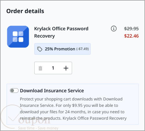 Krylack Office Password Recovery Coupon Code